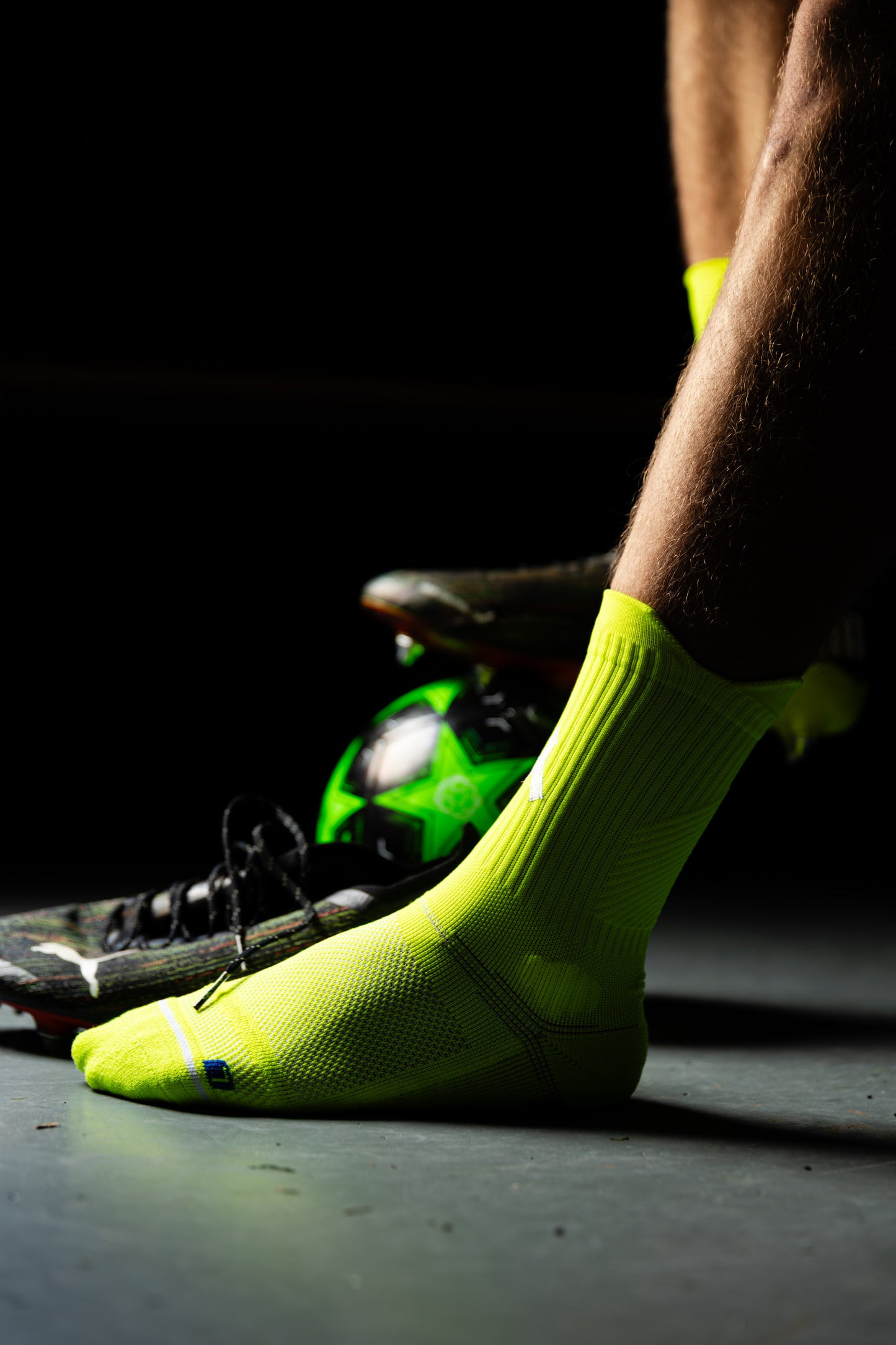 FUZEOZ bright neon yellow socks